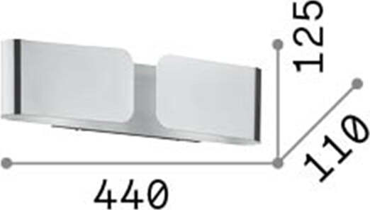 Applique-Contemporanea-Clip-Metallo-Argento-2-Luci-E27