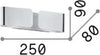 Applique-Contemporanea-Clip-Metallo-Cromo-2-Luci-G9-3W-3000K-Luce-Calda