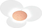 Applique-Contemporanea-Clover-Metallo-Foglia-Rame-Vetro-Bianco-3-Luci-E27