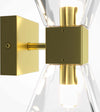 Applique-Contemporanea-Coctail-Time-Metallo-Oro-2-Luci-Diffusori-Trasparente