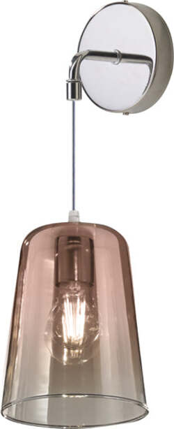 Applique-Contemporanea-Con-Cavo-Shaded-Metallo-Cromo-Vetro-Rame-1-Luce-E27