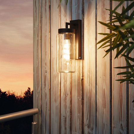 Applique-Contemporanea-Da-Esterno-Bovolone-1-Luce-Acciaio-Zincato-Nero