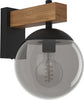 Applique-Contemporanea-Da-Esterno-Bufalata-1-Luce-Acciaio-Nero-E-Marrone
