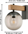 Applique-Contemporanea-Da-Esterno-Bufalata-1-Luce-Acciaio-Nero-E-Marrone