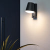 Applique-Contemporanea-Da-Esterno-Caldiero-1-Luce-Acciaio-Grigio-Con-Sensore