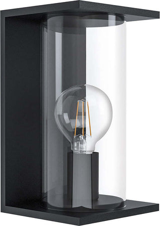 Applique-Contemporanea-Da-Esterno-Cascinetta-1-Luce-Acciaio-Zincato-Nero