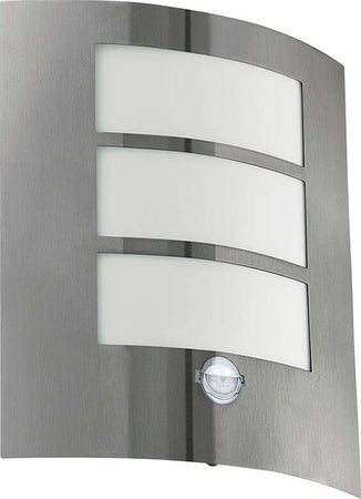 Applique-Contemporanea-Da-Esterno-City-1-Luce-Acciaio-Inox-Grigio-Con-Sensore