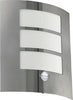 Applique-Contemporanea-Da-Esterno-City-1-Luce-Acciaio-Inox-Grigio-Con-Sensore