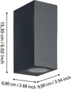 Applique-Contemporanea-Da-Esterno-Jabaga-2-Luci-Plastica-Nero