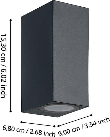Applique-Contemporanea-Da-Esterno-Jabaga-2-Luci-Plastica-Nero