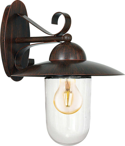 Applique-Contemporanea-Da-Esterno-Milton-1-Luce-Acciaio-Marron-Invecchiato