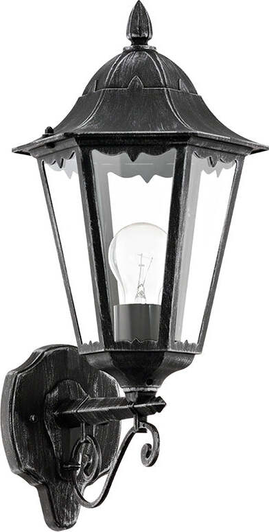 Applique-Contemporanea-Da-Esterno-Navedo-1-Luce-Alluminio-Nero-E-Argento