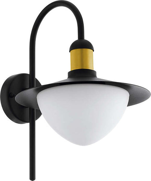 Applique-Contemporanea-Da-Esterno-Sirmione-1-Luce-Acciaio-Zincato-Nero-E-Oro