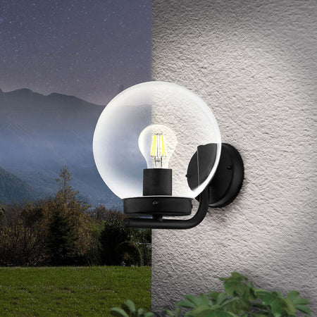 Applique-Contemporanea-Da-Esterno-Taverna-1-Luce-Acciaio-Zincato-Nero
