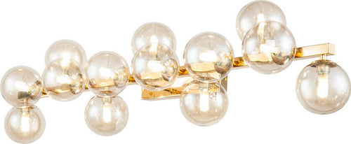 Applique-Contemporanea-Dallas-Metallo-Ambra-13-Luci-Diffusori-Cognac