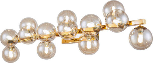 Applique-Contemporanea-Dallas-Metallo-Ambra-13-Luci-Diffusori-Cognac