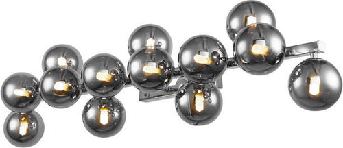 Applique-Contemporanea-Dallas-Metallo-Cromo-13-Luci-Diffusori-Fumè