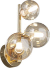 Applique-Contemporanea-Dallas-Metallo-Oro-3-Luci-Diffusori-Cognac