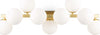 Applique-Contemporanea-Dallas-Metallo-Oro-9-Luci-Diffusori-Bianco