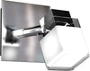 Applique-Contemporanea-Dice-Metallo-Cromo-Vetro-Trasparente-Satinato-1-Luce-G9