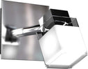 Applique-Contemporanea-Dice-Metallo-Cromo-Vetro-Trasparente-Satinato-1-Luce-G9
