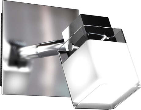 Applique-Contemporanea-Dice-Metallo-Cromo-Vetro-Trasparente-Satinato-1-Luce-G9