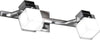 Applique-Contemporanea-Dice-Metallo-Cromo-Vetro-Trasparente-Satinato-2-Luci-G9