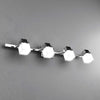 Applique-Contemporanea-Dice-Metallo-Cromo-Vetro-Trasparente-Satinato-4-Luci-G9
