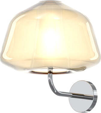 Applique-Contemporanea-Double-Skin-Alpha-Metallo-Cromo-Vetro-Ambra-1-Luce-E27
