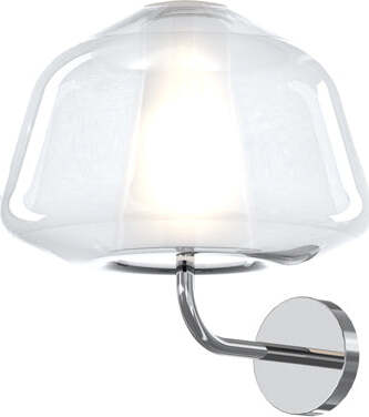 Applique-Contemporanea-Double-Skin-Alpha-Metallo-Cromo-Vetro-Trasp.-1-Luce-E27