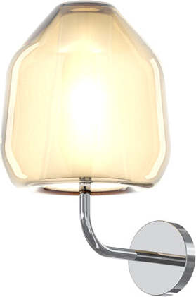 Applique-Contemporanea-Double-Skin-Beta-Metallo-Cromo-Vetro-Ambra-1-Luce-E27