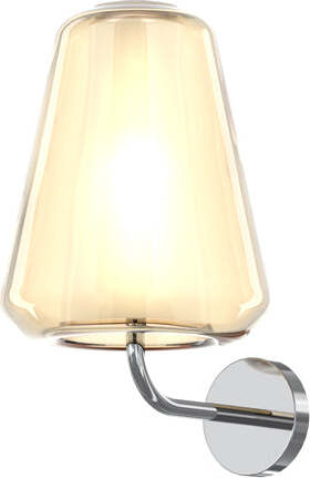 Applique-Contemporanea-Double-Skin-Gamma-Metallo-Cromo-Vetro-Ambra-1-Luce-E27
