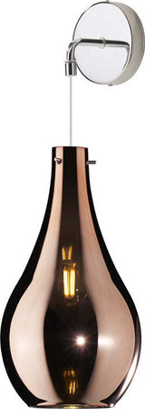 Applique-Contemporanea-Drop-Metallo-Cromo-Vetro-Rame-1-Luce-E14