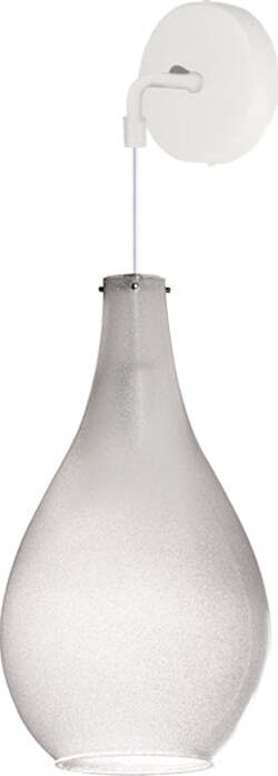 Applique-Contemporanea-Drop-Metallo-Grigio-Vetro-1-Luce-E14
