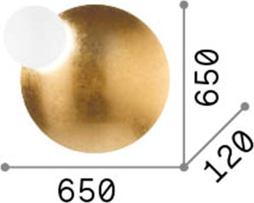 Applique-Contemporanea-Eclissi-Metallo-Oro-Led-30W-3000K-Luce-Calda
