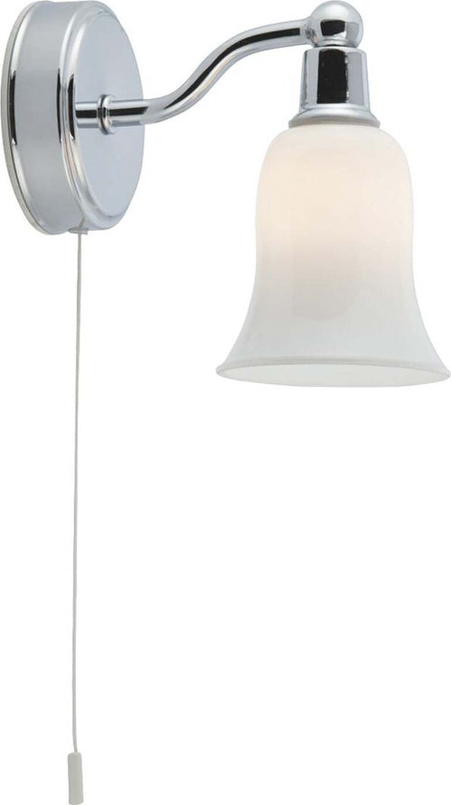 Applique-Contemporanea-Ecuador-Acciaio-Cromo-Vetro-Bianco-1-Luce-G9