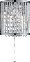 Applique-Contemporanea-Elisa-Acciaio-Cromo-Vetro-Trasparente-2-Luci-G9