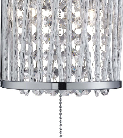 Applique-Contemporanea-Elisa-Acciaio-Cromo-Vetro-Trasparente-2-Luci-G9
