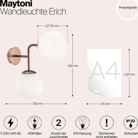 Applique-Contemporanea-Erich-Struttura-In-Metallo-Oro-Rosa-2-Luci