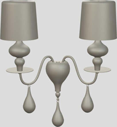 Applique-Contemporanea-Eva-In-Plastica-Cemento-E-Alluminio-2-Luci