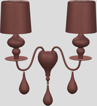 Applique-Contemporanea-Eva-In-Plastica-Rosso-E-Alluminio-2-Luci