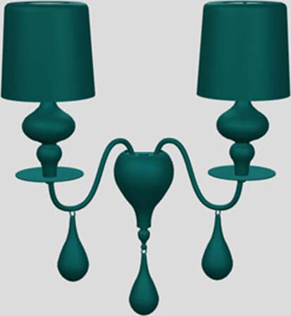 Applique-Contemporanea-Eva-In-Plastica-Verde-E-Alluminio-2-Luci