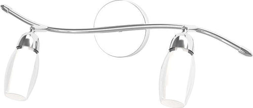 Applique-Contemporanea-Feeling-Net-Metallo-Cromo-Vetro-Trasparente-2-Luci-G9