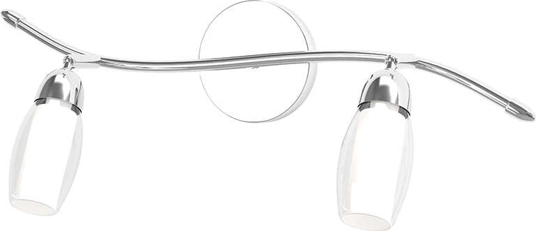 Applique-Contemporanea-Feeling-Net-Metallo-Cromo-Vetro-Trasparente-2-Luci-G9