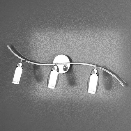 Applique-Contemporanea-Feeling-Net-Metallo-Cromo-Vetro-Trasparente-3-Luci-G9