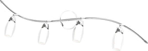 Applique-Contemporanea-Feeling-Net-Metallo-Cromo-Vetro-Trasparente-4-Luci-G9