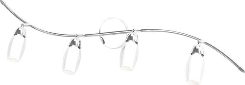Applique-Contemporanea-Feeling-Net-Metallo-Cromo-Vetro-Trasparente-4-Luci-G9