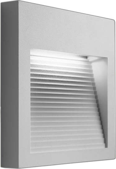Applique-Contemporanea-Flat-Metallo-Grigio-Perla-Led-6W