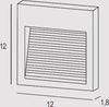 Applique-Contemporanea-Flat-Metallo-Nero-Led-6W