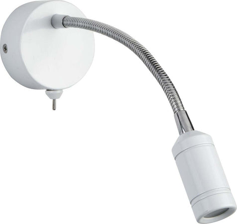 Applique-Contemporanea-Flexy-Acciaio-Bianco-Cromo-Led-0,75W-3000K